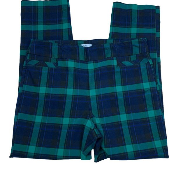 Kim Rogers Rayon Tummy Control Plaid/Academia Pull-On Pants Women's Size 14S - Picture 2 of 6